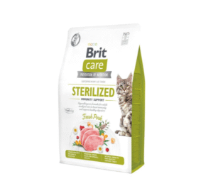 Brit Care Cat GF Sterilized Immunity Support sausas maistas katėms 2kg - 7kg