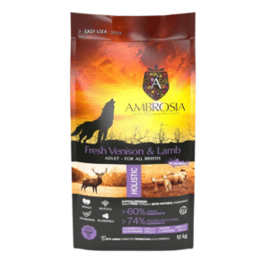 AMBROSIA grain-free Lamb & Fresh Venison Adult | Begrūdis ėrienos ir šviežios elnienos sausas maistas šunims