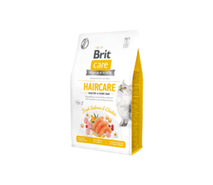 Brit Care Cat GF Haircare Healthy&Shiny Coat sausas maistas katėms 2kg. - 7kg.
