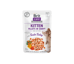Brit Care Cat Kitten konservai katėms maiš. Fillets in Gravy Turkey 24 x 85 g